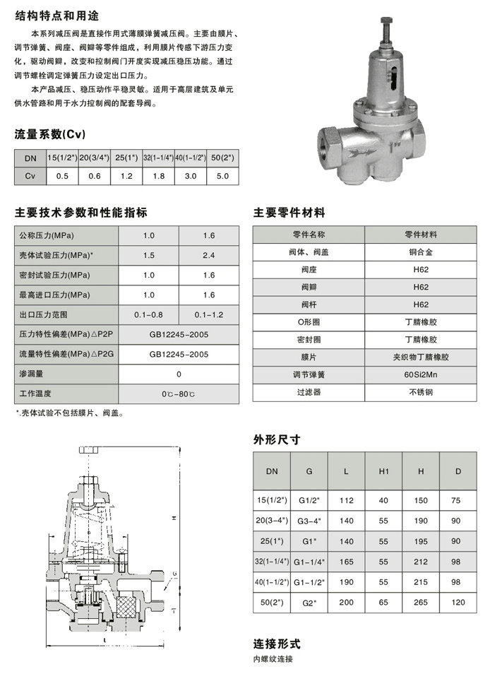 200P減壓閥